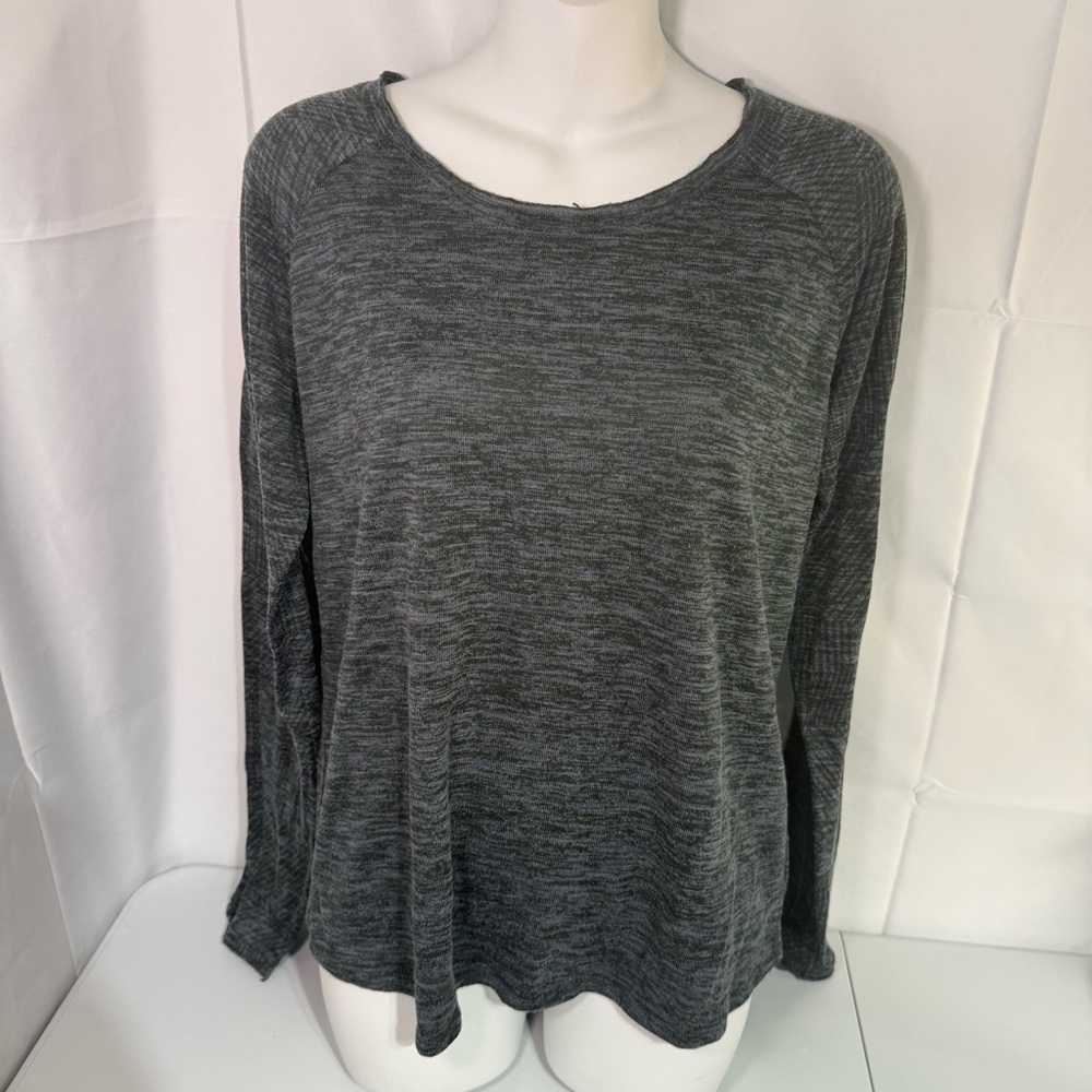 Prana Gray Space Dye Long Sleeve Top Lightweight‎ Flowy Size L